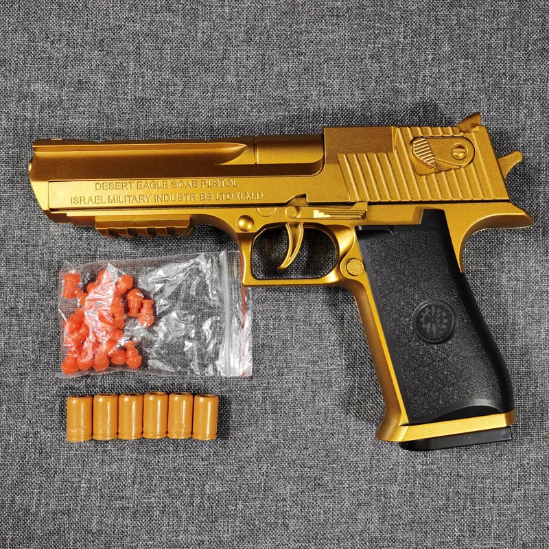 Shell Ejecting Gold Desert Eagle Toy Pistol